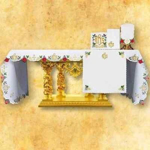 Bestickte Tischdecke "Rosen" Größe 280x115cm - Bild 1 von 2