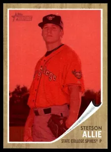 2011 Topps Heritage Minor League Red Tint Stetson Allie 057/620 State College - Picture 1 of 2