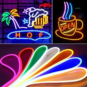 12V Flexible LED Strip Waterproof Sign Neon Lights Silicone Tube 1M 5M 20M USA - Picture 1 of 19