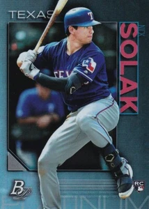 2020 BOWMAN PLATINUM RC NICK SOLAK TEXAS RANGERS ROOKIE - E2092 - Picture 1 of 2