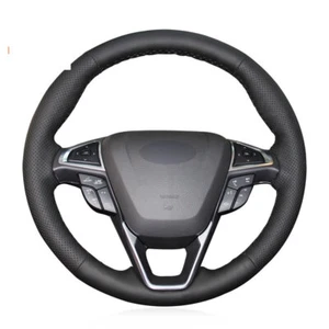 Soft Black Artificial Soft Leather Car Steering Wheel Cover for Ford Fusion Edge - Picture 1 of 7