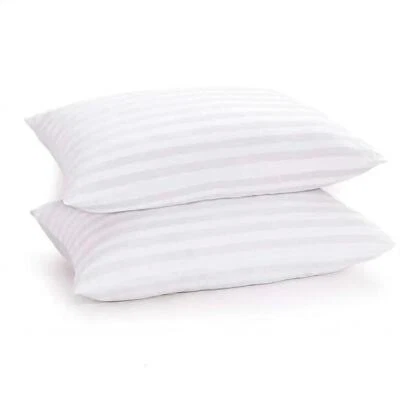 Pillows Large Soft Bounce Back, Memory Foam, Non Woven, Striped Pillow Pack of 2 - Image 1 of 4