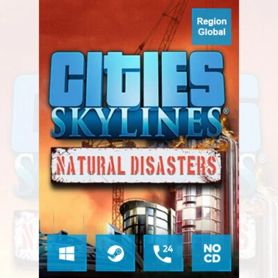Cities Skylines Natural Disasters Expansion DLC PC Game Steam Key Region Free - Image 1 of 4
