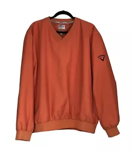 Callaway Golf Men’s Pullover Size Large Orange Windbreaker Jacket - Picture 1 of 4