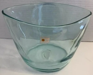 Vintage BLENKO Sea Foam Art Glass Bowl Ice Bucket 1982-1999 Pontil Sticker - Picture 1 of 11
