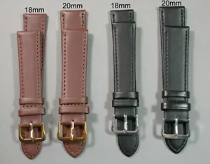 Günstiges Konvolut 4 Uhrenarmbänder Braun +Schwarz Seidenmatt 18+20mm breit 3693 - Bild 1 von 2
