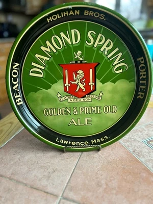 Суперчистый 1930-е Бриллиантовый Весенний Эль Поднос Holihan Bros. Lawrence Массачусетс. - Изображение 1 из 4