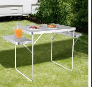 HI Campingtisch seitliche Ablagen ca. 116/79,5x60x70cm - Bild 1 von 4