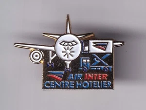 RARE PINS PIN'S .. AVION PLANE AIRLINES COMPAGNIE AIR INTER CENTRE HOTELIER ~GA - Picture 1 of 1