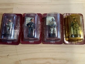 Del Prado Model Soldiers x 4 = 3 x WW2 Germans & 1 x WW2 US Army - Picture 1 of 6