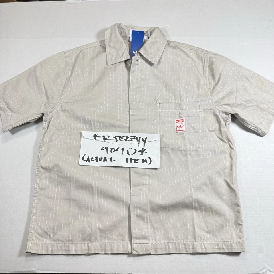 Camisa para Hombres Talla S Adidas Wabash a Rayas Utilidad Cuello Abotonada JD0669 Foto 1 de 4