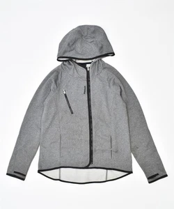 REEBOK Womens Zip Hoodie Sweater UK 8 Small Grey Polyester Sports KH05 - Picture 1 of 3