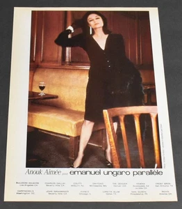 1985 Anuncio Impreso Sexy Moda Piernas Largas Dama Tacones Morena Emanuel Ungaro Suave T - Imagen 1 de 1