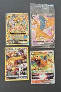 M Charizard EX 101 + Charizard TG03 + Charizard SWSH050 + Charizard VSTAR 18-NM - Picture 1 of 19