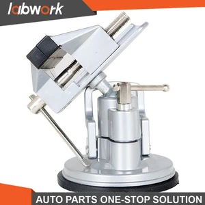 Labwork Cast Iron 3.15 Inch Vacuum Base Vise Rotated 360 Degree Clamp Bench Vise - Picture 1 of 12