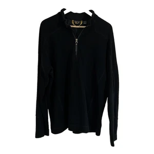 Mountain Hardwear Sweater Size XL Black Wool Pullover Quarter Zip Jacket - Picture 1 of 6
