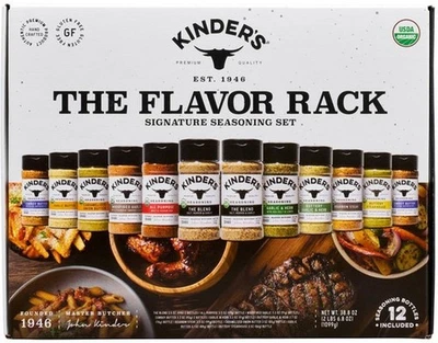 Kinder’s The Flavor Rack Signature Seasoning Gift Set 12 Bottles Holiday 7/2027 - Image 1 of 2
