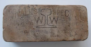 Pisapapeles publicidad ferroviaria vintage Whall's Special Railroad Fibre Boston - Imagen 1 de 5