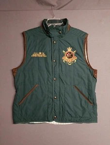Polo Ralph Lauren Vest Mens XL Green Bleecker Classic Hunter Jumper Team Logo - Picture 1 of 14