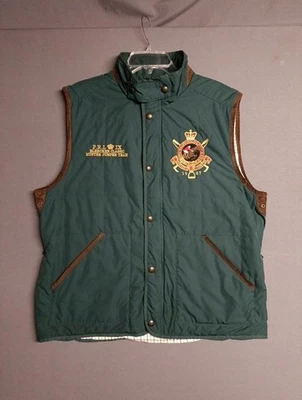Polo Ralph Lauren Vest Mens XL Green Bleecker Classic Hunter Jumper Team Logo - Image 1 of 4
