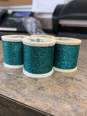 4 Spools MADEIRA Metallic Polyester Embroidery Thread 200M, # 65 - Image 1 of 4