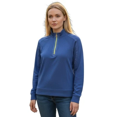 Sudadera Pullover Lilly Pulitzer Ashlee Media Cremallera Para Mujer XS Azul Marino Foto 1 de 4