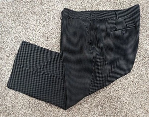 Lane Bryant Size 28 Black & White Dot Wide Leg Dress Pants Stretch Comfort Waist - Picture 1 of 8