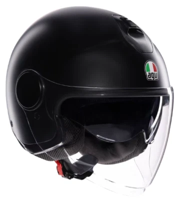 CASCO MOTO JET AGV HELMETS ETERES E2206 MONO NERO OPACO TAGLIA M - Immagine 1 di 4