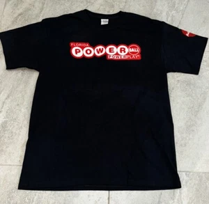 Vintage Florida Lottery Powerball T-Shirt Size Large Lotto Double Sided - Picture 1 of 6