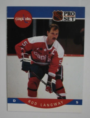 Rod Langway - Capitals - D - Pro Set Hockey Card - 1990-91 - #314 - Image 1 of 2