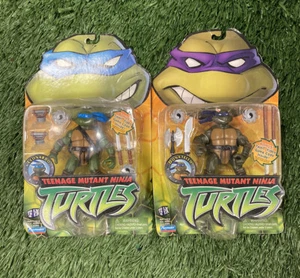 TMNT Ninja Turtle 2002 Leonardo & Donatello Playmates Fox Mirage 2003 Figure Toy - Picture 1 of 5