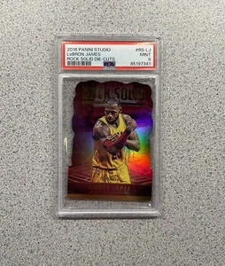 2016-2017 Panini Studio #RS-LJ LeBron James Rock Solid Case Hit SSP PSA 9 RARE - Bild 1 von 2