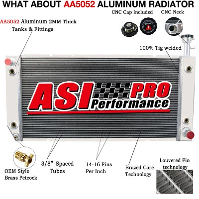 4-ROW RADIATOR FITS 2004-2016 CHEVY EXPRESS 4500 GMC SAVANA 2500 3500 4.8L 6.0L - Изображение 1 из 4