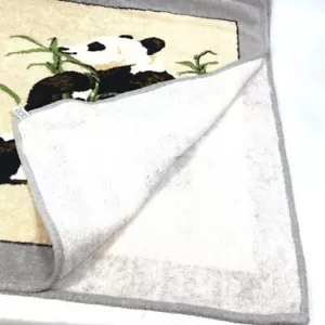 HERMES Paris Cotton Beach Towel Bath Mat Towel panda Gray bamboo from Japan - Picture 1 of 10