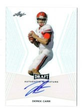 DEREK CARR 2014 Leaf Metal Draft Signed Autographed Auto Rookie Football Card