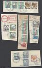 AOP Italy 1977 definitives to Lire 20000 used on pieces