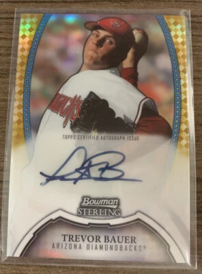 Trevor Bauer 2011 Bowman Sterling Rookie Auto BSP-TB 33/50 CY Young 2020 - Image 1 of 2