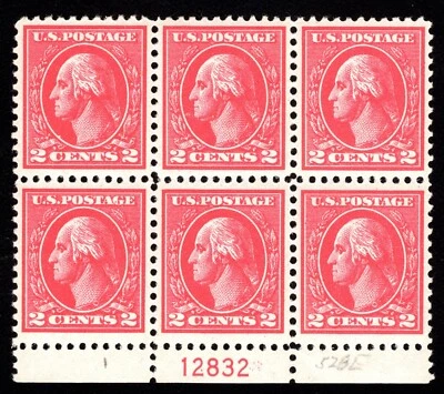 MOMEN US STAMPS #528B PLATE BLOCK OF 6 MINT OG 2LH/4NH LOT #92674 - Image 1 of 2