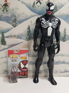 Marvel Titan Hero Series Spider-Man 12" Venom Figure & Carnage Pin Mates - Picture 1 of 2