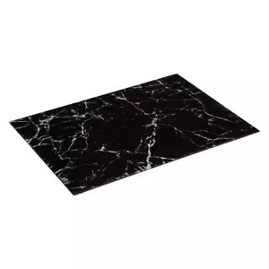 Schneidebrett aus Glas mit Marmor-Muster, schwarz, 30 x 40 cm - Bild 1 von 3