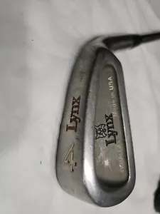 LYNX ‘PARALAX’ 4-Iron RH Lynx Steel Stiff Flex Shaft Lamkin Grip 37“ - Picture 1 of 7