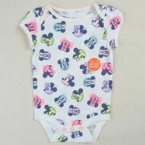 Disney Minnie Mouse Bodysuit Size 3 Month Jumping Beans Neon All Over Infant 3M - Picture 1 of 6