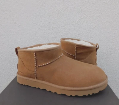 BOTAS UGG X MADHAPPY CLÁSICAS ULTRA MINI LANA CASTAÑO, MUJER US 13 HOMBRES US 12 NUEVAS Foto 1 de 4