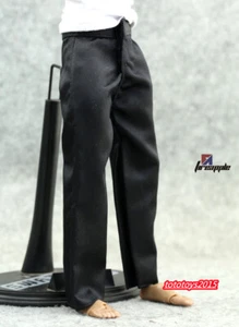 1/6 Black Trousers Pants Clothes Model Fit 12'' Male Soldier Figure Body Toys - Picture 1 of 4