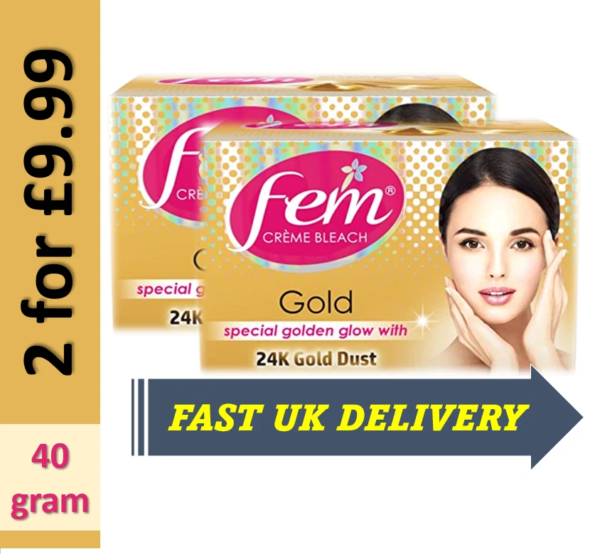 Dabur Fem Gold Creme Bleach 40g, Dabur Fem Bleach, 40g x 2, Big Saver XL Pack