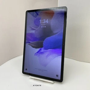 Samsung Galaxy Tab S7 FE SM-T738U - 64GB, 12.4" - Black (Unlocked) - Fair Cond. - Picture 1 of 7