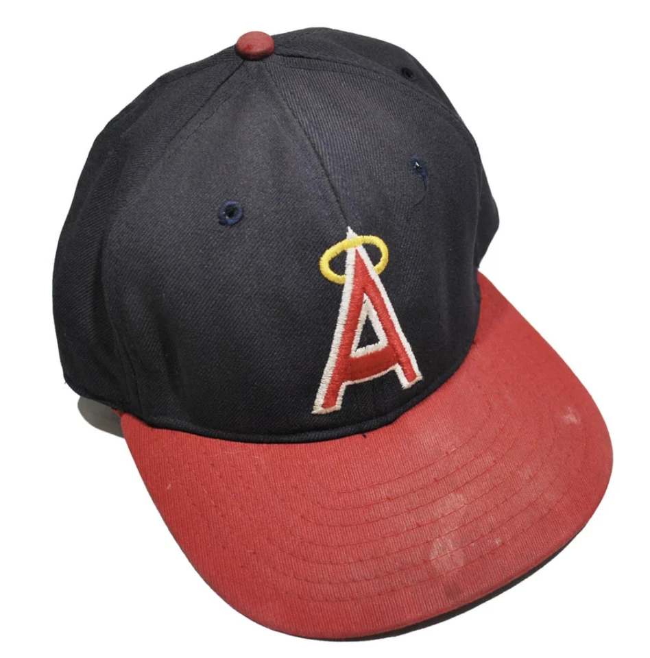 Vintage California Angels Roman Pro Fitted Hat Size 7 1/8 - Image 1 of 4