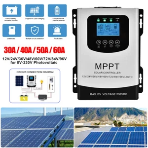 40/50/60A MPPT Solarregler Laderegler 12V/24V/36V/48V/60V/72V/84V/96V - Picture 1 of 20