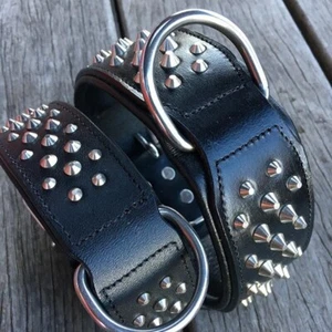Shwaan strapazierfähiges Leder-Hundehalsband für alle Unisex Hund großes 10er-Pack-Halsband - Bild 1 von 6
