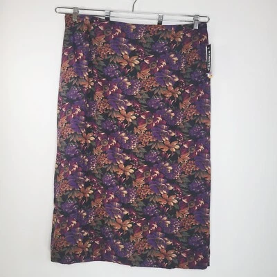 BRIGGS NEW YORK NWT Dark Floral Skirt Size 24W Stretch Romantic Cottage Fall - Image 1 of 4